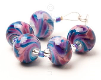 Viola Ripple - Handmade Lampwork Glass Beads by Sarah Downton