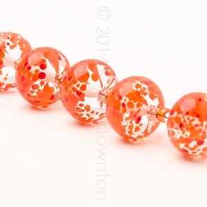 Orange Fizz Handmade Lampwork Glass Beads by Sarah Downton image 2