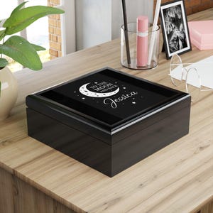 Personalized Moon & Stars Jewelry Box: Engraved Keepsake Gift