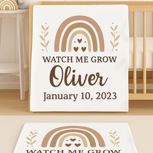 Personalized Rainbow Baby Blanket: Soft Fleece Newborn Gift