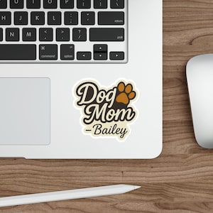 Gestanzte Hund Mama Aufkleber, süße Hunde-Liebhaber-Geschenke, individuelle Haustier-Aufkleber, Laptop-Aufkleber, lustiges Haustier-Besitzer-Zubehör