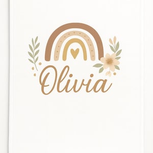 Cobertor de bebê arco-íris personalizado: decoração de berçário em lã macia