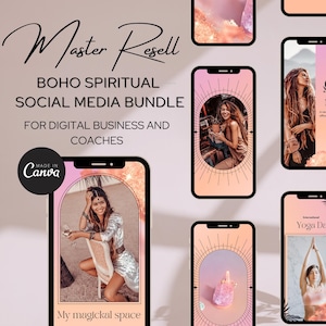 Storie spirituali Boho. 100 modelli già pronti, 50 design. Per coach spirituali e aziende. Diritti di rivendita esclusivi.
