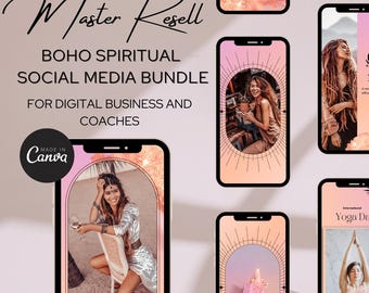 Boho Spiritual Stories. 100 Done for you templates 50 designs. For spiritual coaches and business. Master Resell Rights.