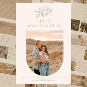Digital Welcome Guide Template, Download, Photographers, Style Guide, Location Guide, Template, Canva, Customizable, Edit