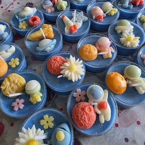 Candles, Handmade candles, Cute candle, Soy & Beeswax Tealights, Cute Candles, Dessert Candles, Space theme, handmade, Tealights