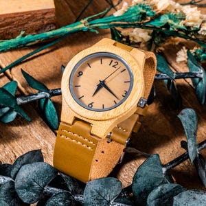 Personalized Groomsman Watch,Engraved Wood Watch,Mens Watch,Wooden Watch,Unisex Couple Watches,Boyfriend Gift,Anniversary Gift,Gift for Son