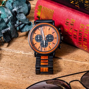 Regalo personalizzato per figlio, orologio in legno inciso, orologio da uomo personalizzato, orologio in legno, regalo per marito, regalo di anniversario, regalo per fidanzato, regalo per papà