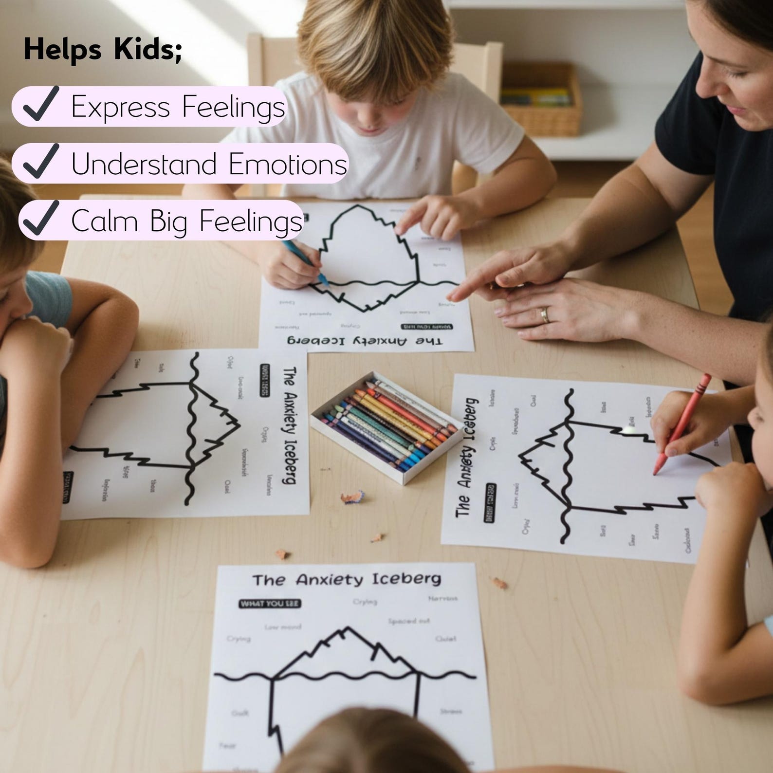 Art Therapy Worksheets for Kids - Child Therapy Workbook | 100+ Art ...