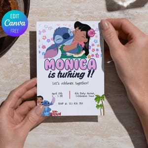 Lilo & Stitch Birthday Invitation: Editable Kids Party Invite (Digital Download)