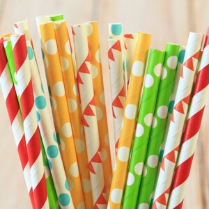 Big Top mix designs paper straws multipack image 1