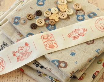 Bon Appetit HOMEMADE theme cotton ribbon sewing labels