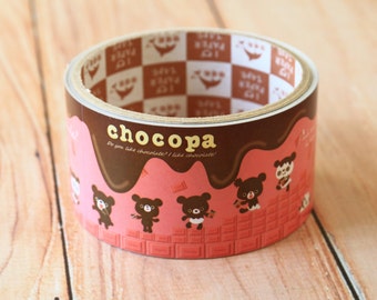 cute cartoon CHOCOPA bears wide deco PAPER tape