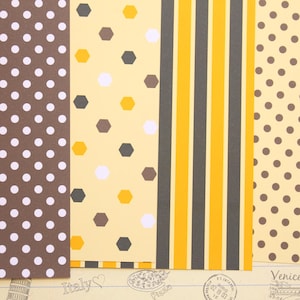Lot de 02 papier cartonné imprimé Mélange mignon d'abeilles 250 g
