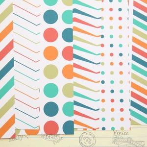 Lot 01 papier cartonné imprimé Mélange rétro coloré 250 g