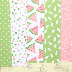 Lot 03 papier cartonné imprimé mélange pastèque rose 250 g/m²