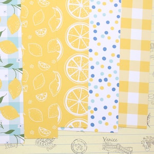 Lot de 04 mélanges de citrons, papier cartonné imprimé 250 g/m²