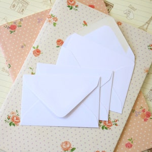 Mini enveloppes et cartes de correspondance couleur vélin blanc
