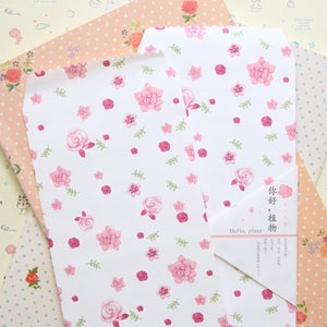 Lot de 06 grandes enveloppes Hello Plant
