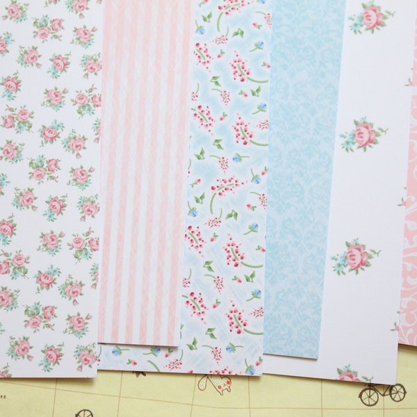 Set 01 Country Cottons Mix printed card stock 250gsm