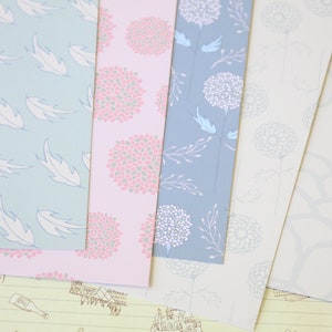 Lot de 02 papier cartonné imprimé Mélange de rêves floraux 250 g/m²