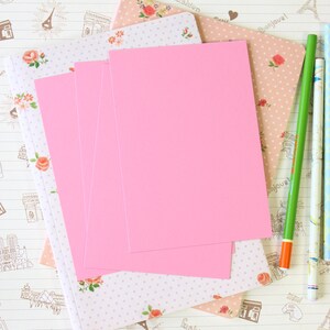 Cartes postales artisanales roses roses roses