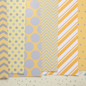 Lot de 02 papier cartonné imprimé jaune et gris 250 g/m²
