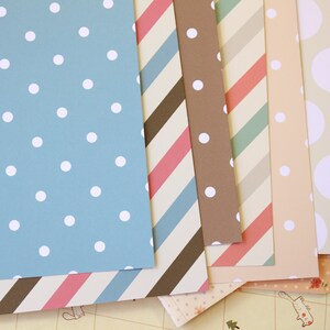 Lot 03 papier cartonné imprimé Mélange pique-nique rétro 250 g