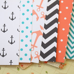 Set 01 Coastal Anchors Mix papier cartonné imprimé 250 gsm