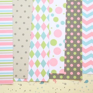 Lot de 02 papier cartonné imprimé rose bleu vert et marron 250 g/m²