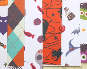 Set 05 Halloween Papers mix patterns printed card stock 250gsm
