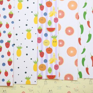 Lot 01 papier cartonné imprimé Big Healthy Food motifs 250 g/m²