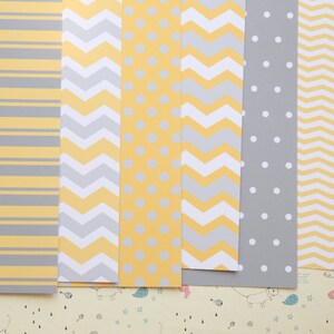 Lot 01 papier cartonné imprimé jaune et gris 250 g/m²