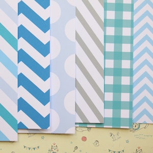 Lot 01 papier cartonné bleu pique-nique Mix 250 g/m²