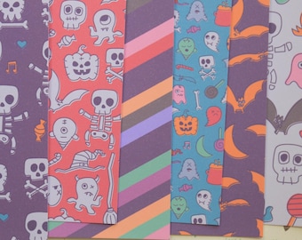 Set 02 Little Halloween Monsters mix cartoon pattern printed card stock 250gsm