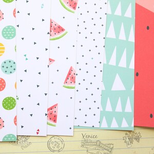 Set 02 papier cartonné imprimé motifs fruités amusants 250 g/m²