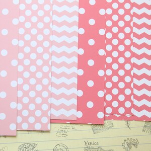 Lot 02 rose rose mélange de papier cartonné imprimé 250 g/m²