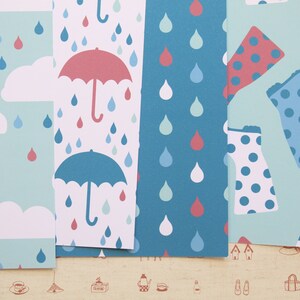 Lot 04 Rainy Day mix papier cartonné imprimé 250 g/m²