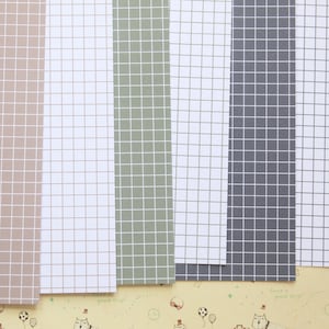 Set 01 Neutral Grid mix printed card stock 250gsm