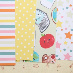 Ensemble de papier cartonné imprimé Mélange de la rentrée scolaire 02