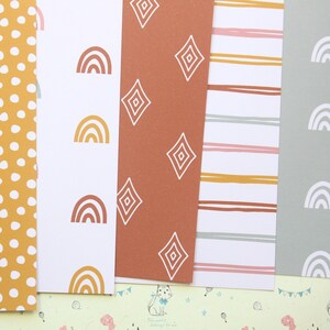 Lot 01 papier cartonné imprimé Petits arcs-en-ciel 250 g/m²