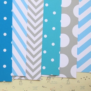 Lot de 02 papier cartonné imprimé bleu pique-nique, 250 g/m²