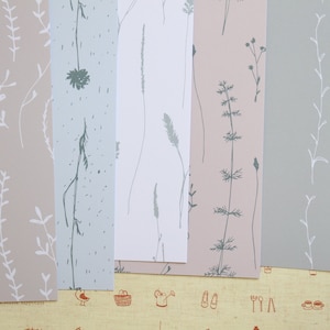 Set 04 Delicate Wildflowers printed card stock 250gsm