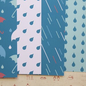 Lot 05 Rainy Day mix papier cartonné imprimé 250 g/m²