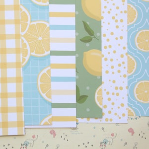 Lot 01 papier cartonné imprimé mélange citronniers 250 g/m²