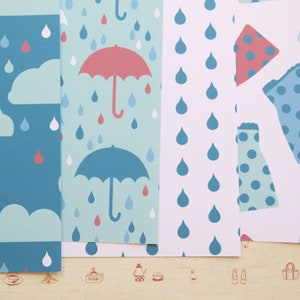 Lot 03 Rainy Day mix papier cartonné imprimé 250 g/m²