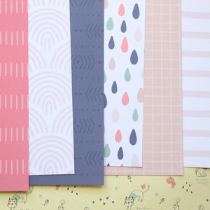 Lot 01 papier cartonné imprimé Boho Neutrals mix 250 g/m²