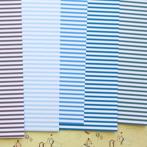 Lot de 04 papier cartonné imprimé Hello Stripes 250 g/m²