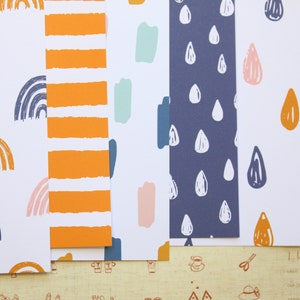 Lot de 02 mélanges de griffonnages bohèmes, papier cartonné 250 g/m²