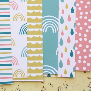 Set 02 Pastel Boho Rainbows mix papier cartonné imprimé 250 gsm